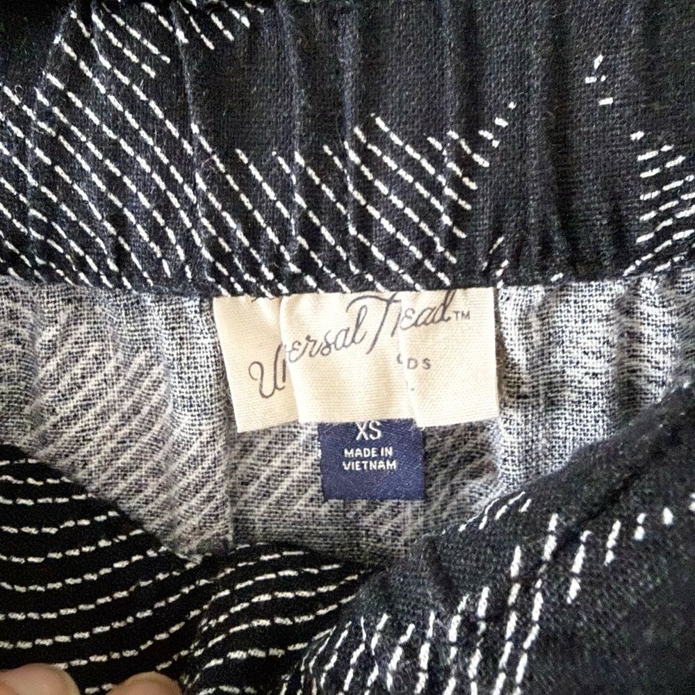 Universal Thread Linen Blend Skirt Set in Black & White Size XS Skirt S Top - Picture 4 of 8